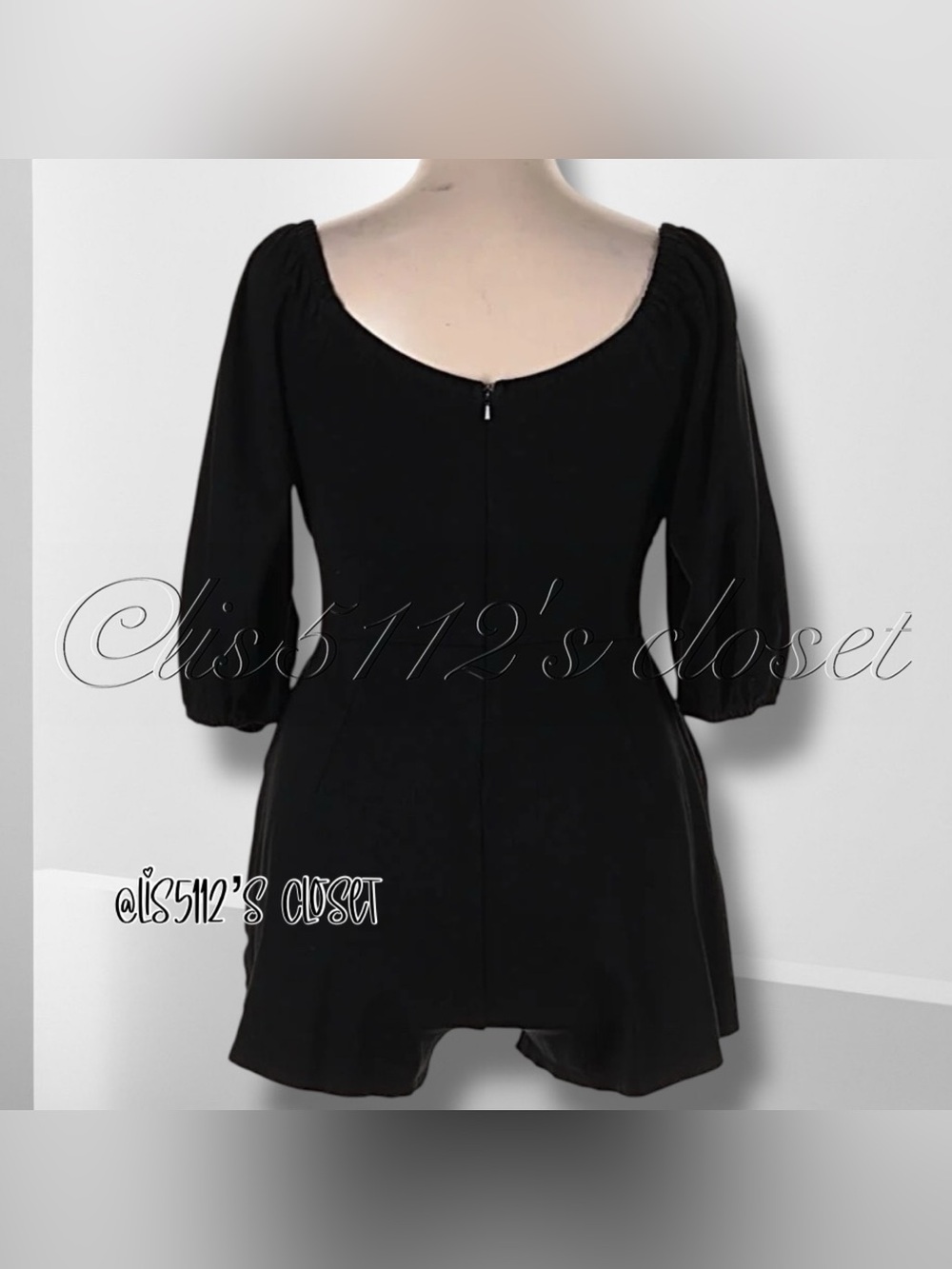 Vixen by Micheline Pitt Vacation Playsuit Shorts Romper in Black Ponte Sz XL - Picture 4 of 12